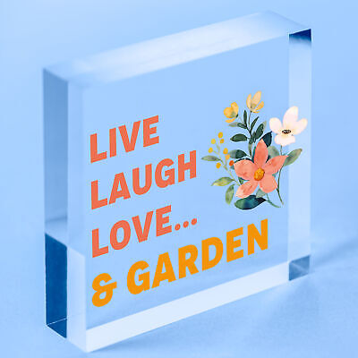 Live Love Laugh Hanging Garden Sign Novelty Plaque For Garden Shed Home Decor