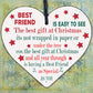 Christmas Gifts For Friend Christmas Card Friendship Thank You Wood Heart Plaque