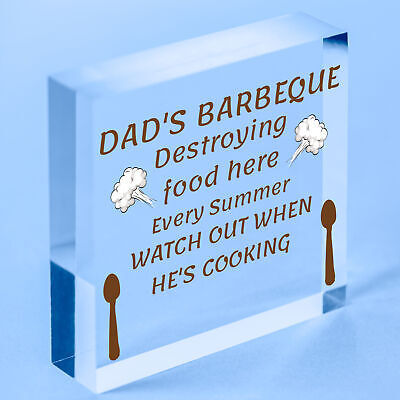 Dads Barbeque Garden Shed Sign SummerHouse Plaque Fathers Day Dad Gifts For Him