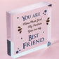 Best Friend Auntie Handmade Heart Gift Wooden Chic Sign Birthday Keepsake