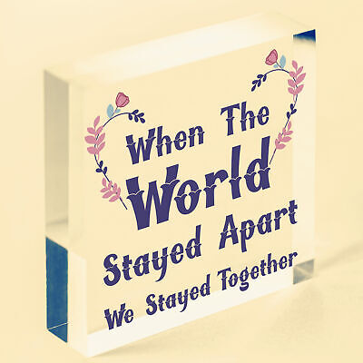 We Stayed Together Lockdown Gift Engraved Heart Valentines Anniversary Gift