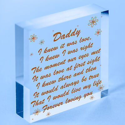 Best Daddy Gifts Wooden Heart Daddy Birthday Card New Daddy Gifts Baby Gift Sign