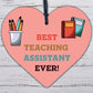 Special Thank You Gift For Teaching Assistant Wooden Heart Nursery School Gift