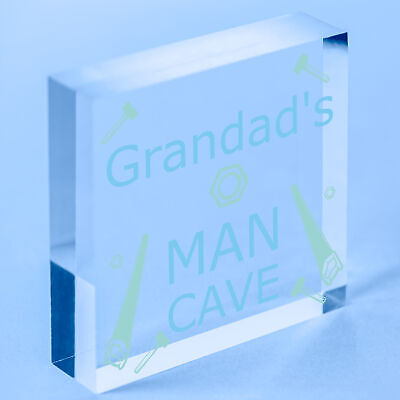 Grandads Man Cave Plaque Grandad Gifts For Christmas Gifts From Grandchildren