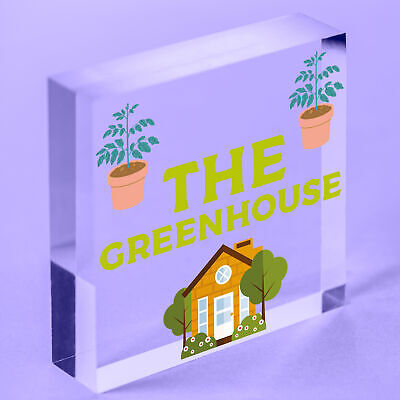 The Greenhouse Plaque Garden Shed House Sign Dad Grandad Mum Nan Birthday Gift