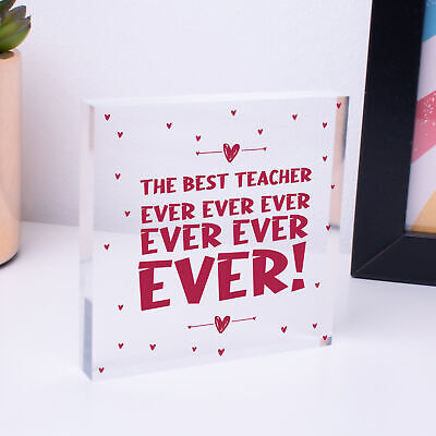 The Best Teacher Gift Leaving School End Of Term Gift For Teacher Novelty Heart