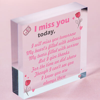 Miss You Memorial Bereavement Gifts For Mum Dad Nan Grandad Love Hanging Plaque