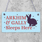 Pet Rabbit Sign For Hutch Sleeps Here Personalised Cage Sign Pet Lover Xmas Gift