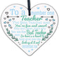 Teacher Gift Wooden Heart Number One Teacher Assistant Thank You Leaving Gift