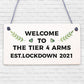 Tier 4 Arms HOME BAR Sign Garden Shed Garage Man Cave Bar Plaque