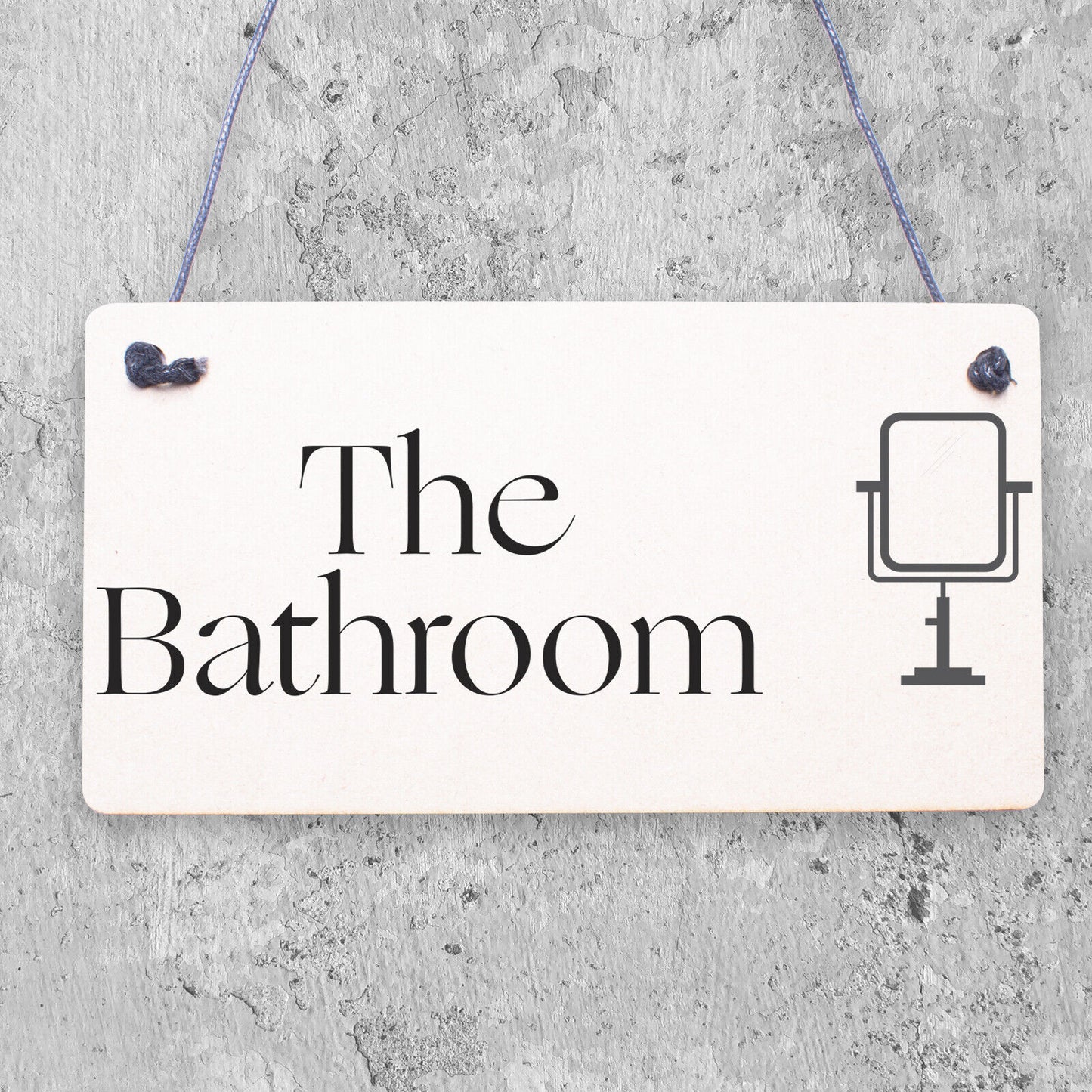 Rectangle Sign for Guests Flatmates Funny Bathroom Sign Direction