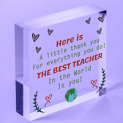 Best Teacher Gifts End of Year Term Thank You Gifts Engraved Wood Heart Present