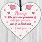 Precious and Few Love Wood Heart Sign NANNY NANA NAN GRANNY GRAN Keepsake Gift