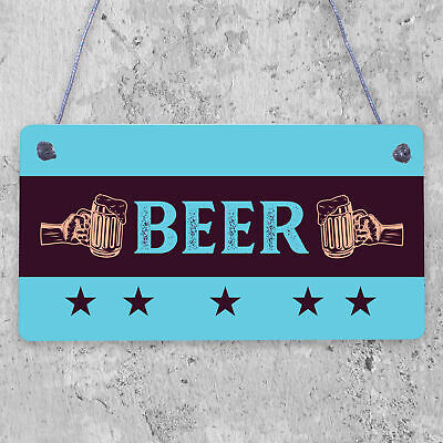 Beer Sign Hanging Home Bar Man Cave Pub Garage Sign Beer Gift Bar Decor