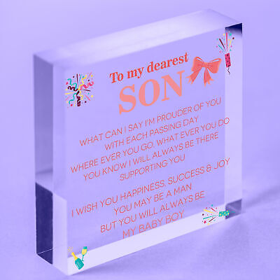 Son Gifts From Dad 18th 21st Birthday Gift Card Son Gift From Mum Gift For Him