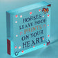 Cute Horse Lover Gift Wood Heart Horse Signs And Plaque Horse Signs For Bedroom