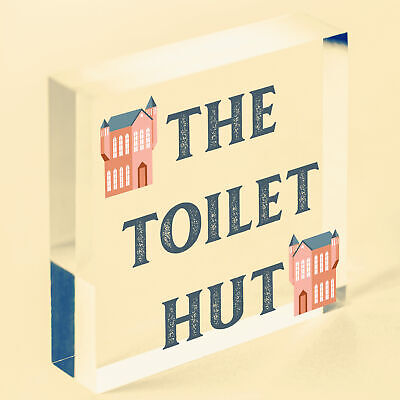 The Toilet Hut Shabby Chic Bathroom Sign Seaside Plaques Beach Nautical Gifts