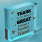 Great Colleague Friend Wooden Heart Sign Novelty Friendship Gift Leaving Job