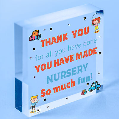 THANK YOU Gift For Teacher Teaching Assistant Leaving Nursery School Gift Plaque