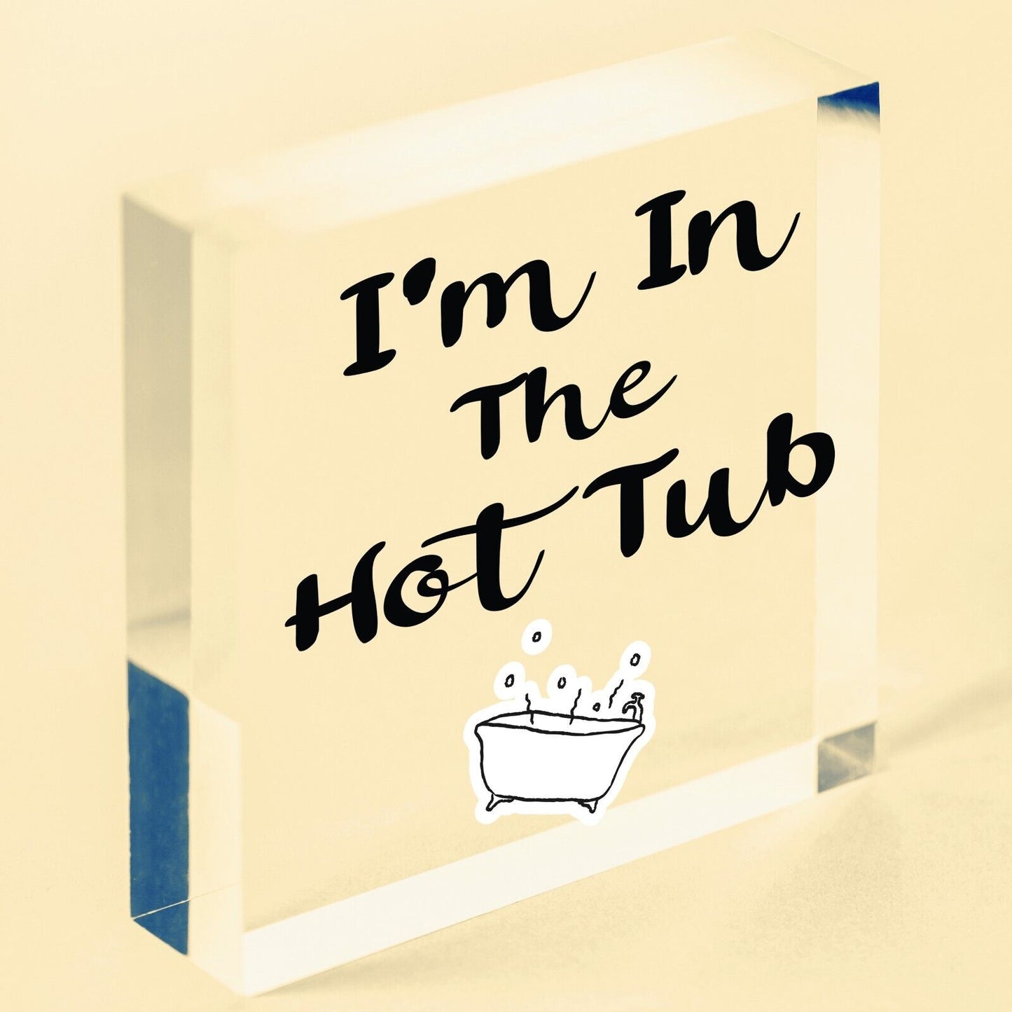 I'm In The Hot Tub Garden Shed Jaccuzi Pool Wooden Heart Novelty Friendship Gift