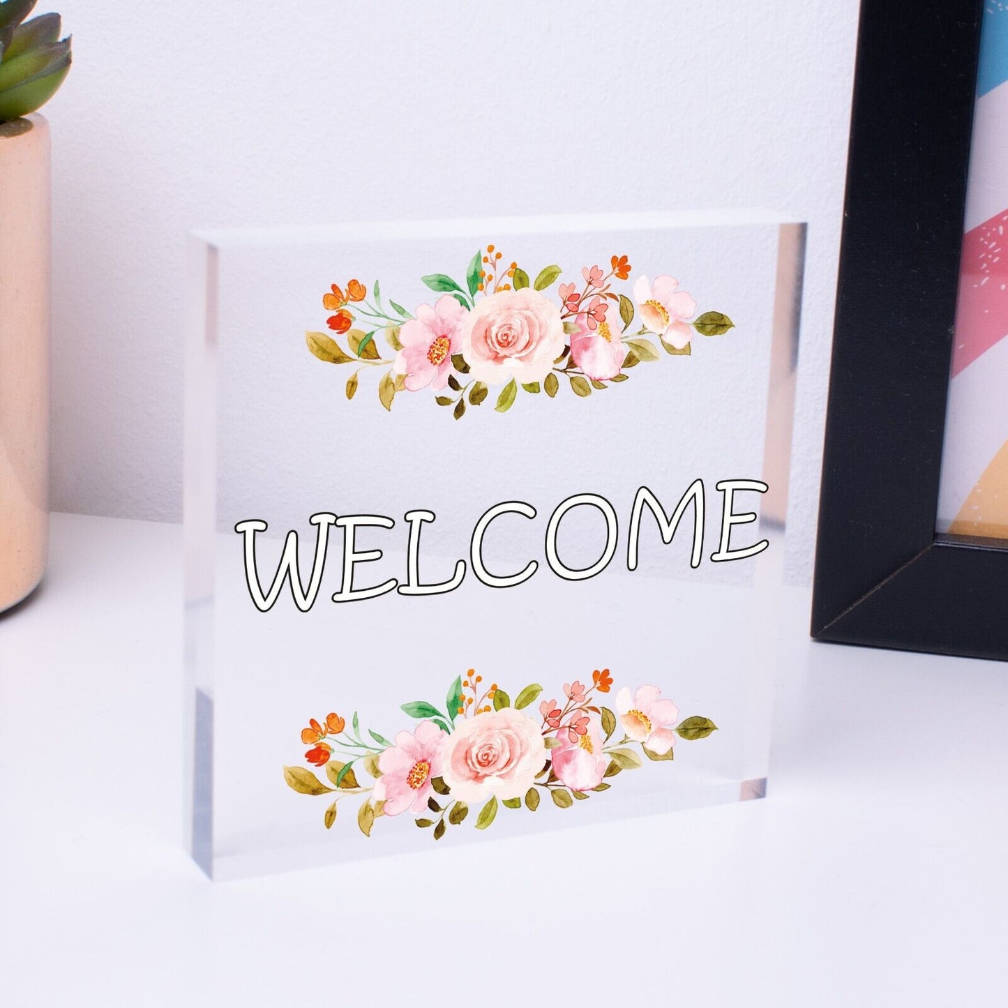 Welcome Sign Front Door Shed Garden SummerHouse Plaque Home Decor Friend Gift