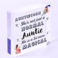 Auntie Sister Mummy Gifts Unicorn Wooden Hearts Novelty Christmas Gift For Her