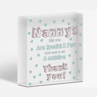 Thank You Gifts for Nanny Nan Granny Grandma Wood Heart Sign Birthday Christmas