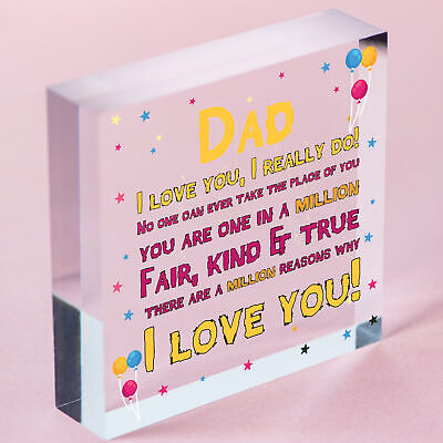 Dad Gifts From Daughter Son Novelty Fathers Day Birthday Card For Dad Wood Heart