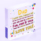 Dad Gifts From Daughter Son Novelty Fathers Day Birthday Card For Dad Wood Heart