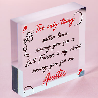 Sister Gift Hanging Heart Plaque Gift For Auntie Birthday Christmas From Niece