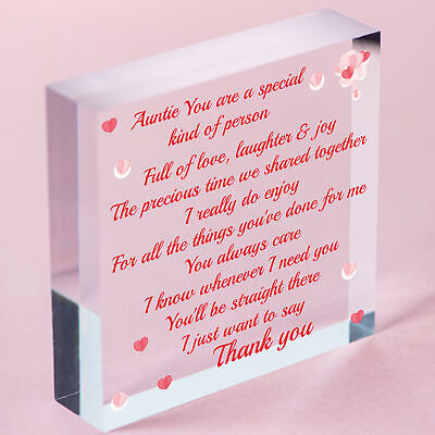 Special Sister Auntie Wood Plaque Sign Birthday Thank You Keepsake Gift Present