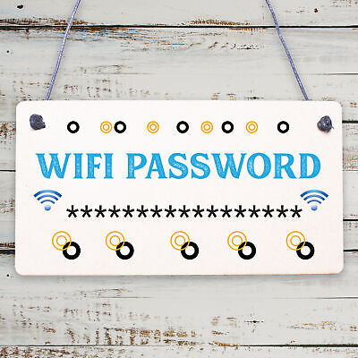 Wifi Password Chalkboard New Home Friend Gift Hanging Plaque House Warming Sign