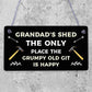 Funny Grandads Shed Sign Hanging Garden Man Cave Plaque Fathers Day Gift