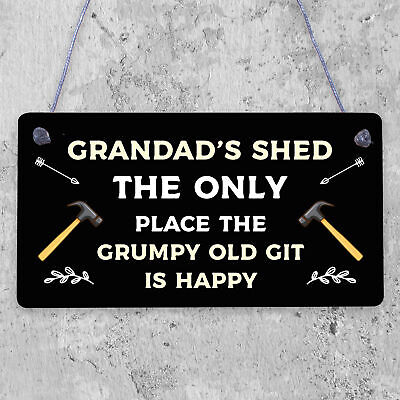 Funny Grandads Shed Sign Hanging Garden Man Cave Plaque Fathers Day Gift