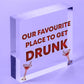 GET DRUNK HERE Home Bar Sign Man Cave Kitchen Wall Plaque FRIEND GIFT For Men