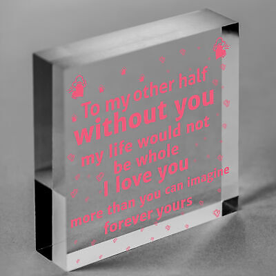 I Love You Keepsake Gift Husband Wife Valentines Day Gift For Him Her