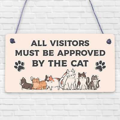 Cat Sign For Home Funny Hanging Plaque Cat Sign For Home Funny Pet Sign Gift