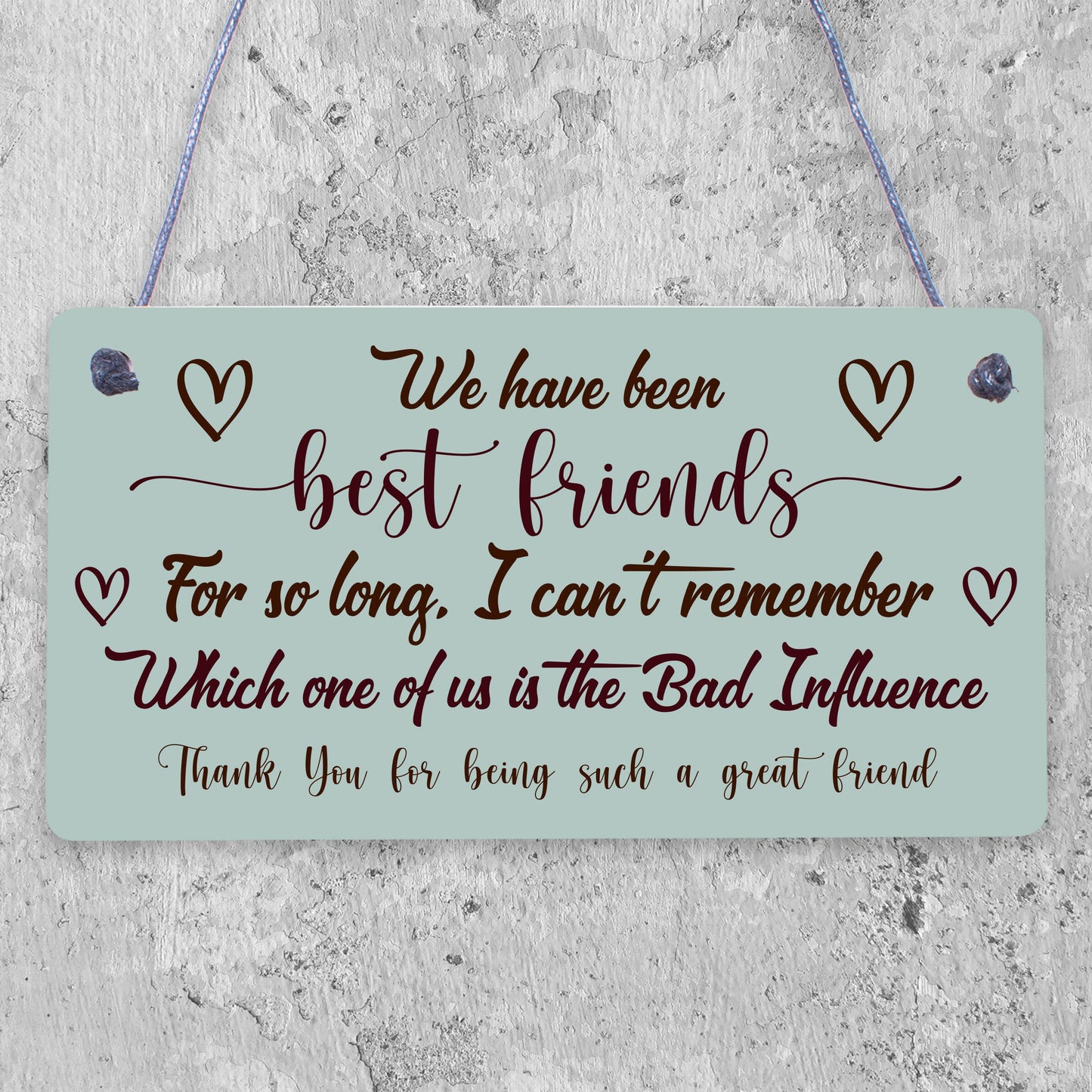 Best Friends My Mum & Me Wooden Hanging Heart Plaque Mothers Love Plaque Gift