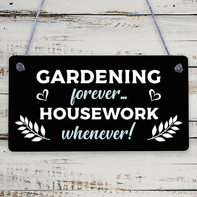 Gardening Forever SummerHouse Sign Garden Shed Mum Nan Beautiful Home Gift