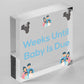 Weeks Until Baby Is Due Chalkboard Hanging Plaque Baby Shower Pregnancy Gift