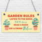 Garden Sign Summer House Decking Plaque Shed Sign Garden Rules Sign Home Gift