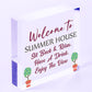 Novelty Summer House Signs Garden Shed Plaques Home Decor Gifts For Him Her