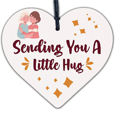 Friend Hug Token Gift Wooden Heart for Loved Ones In Need Of A Hug Keepsake