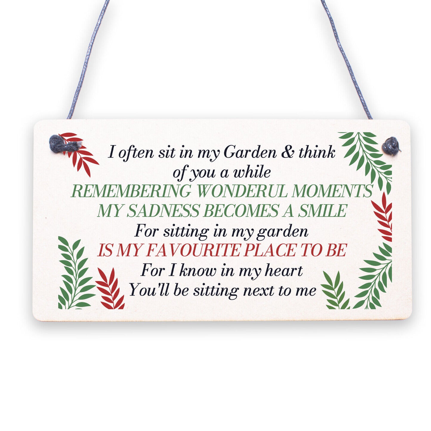 Garden Plaque Summer House Sign Garden Friendship Mum Nan Memorial Sign Love