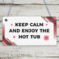 Funny Hot Tub Sign Hanging Garden Shed Summerhouse Decking Shed Sign Family Gift