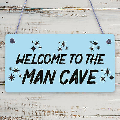 Man Cave Plaque Funny Sign Fathers Day Gift Game Room Boys Bedroom Birthday Gift