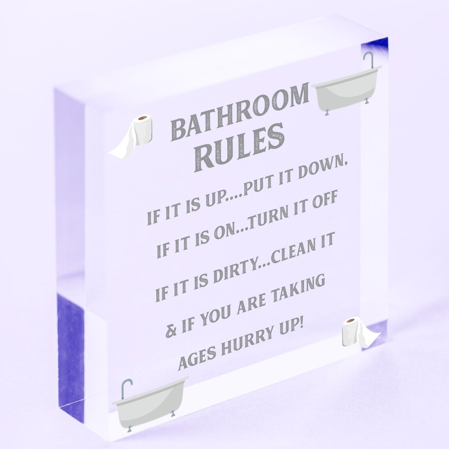 Nautical Bathroom Sign Funny Quirky Toilet Loo Door Wall Shabby Chic Plaque Gift