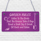 Garden Rules Sign Hanging Shed Summerhouse Plaque Rustic Gift For Family Home