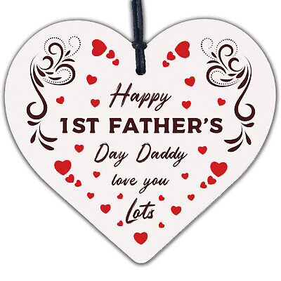 1st Fathers Day Heart Gifts For Him Daddy To Be From Bump Daughter Son Presents