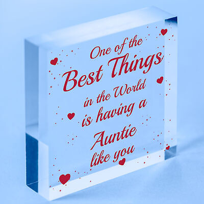 Best Auntie Gift For Birthday Christmas Engraved Heart Thank You Auntie Gift